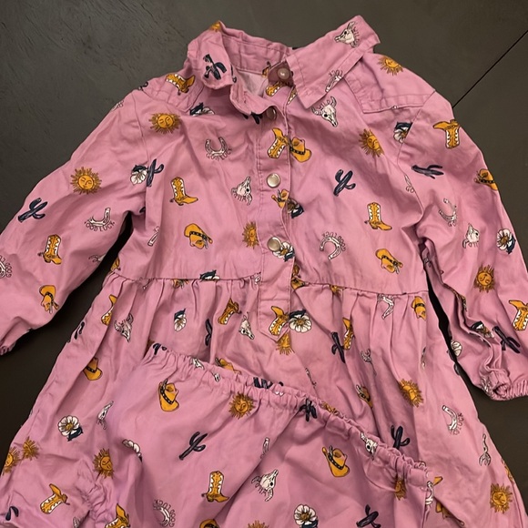Wrangler LITTLE GIRL'S CACTI COWGIRL BOOT SHIRT DRESS - Picture 2 of 8
